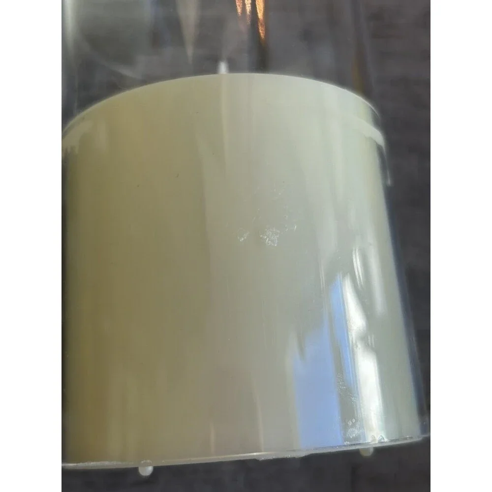 Set of 3 Acrylic Battery LED Flameless Flicker Candles Remote Timer Ivory Pillar